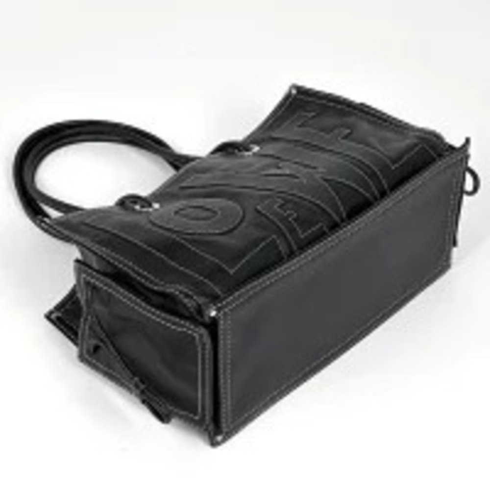 Loewe Shoulder Tote Bag Anagram Leather Black